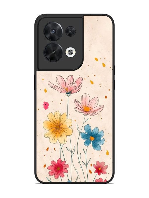 Delicate Bloom Glossy Soft Edge Case for Oppo Reno 8 (5G) Chachhi