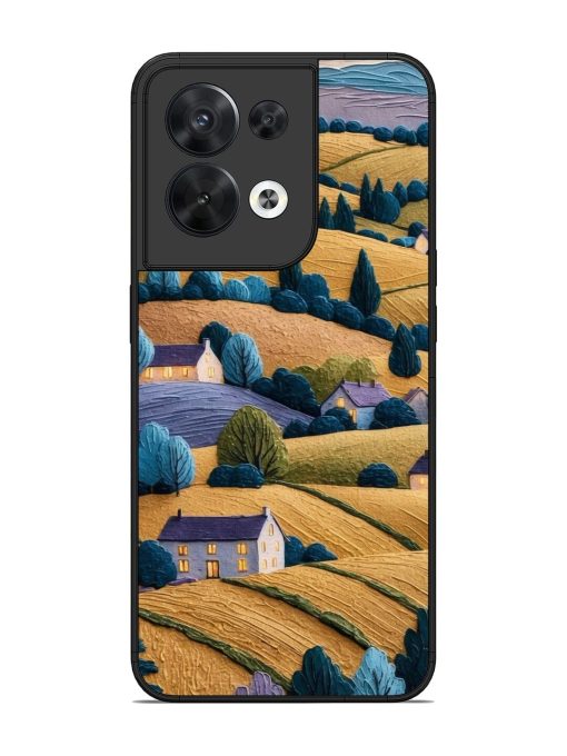 Rolling Hilltop Haven Glossy Soft Edge Case for Oppo Reno 8 (5G) Chachhi