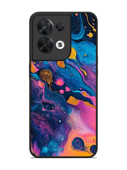 Cosmic Swirl Glossy Soft Edge Case for Oppo Reno 8 (5G) Chachhi