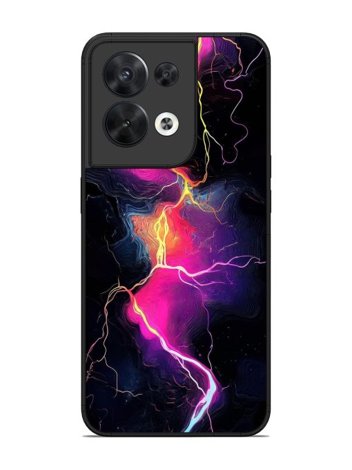 Electric Dreams Glossy Soft Edge Case for Oppo Reno 8 (5G) Chachhi