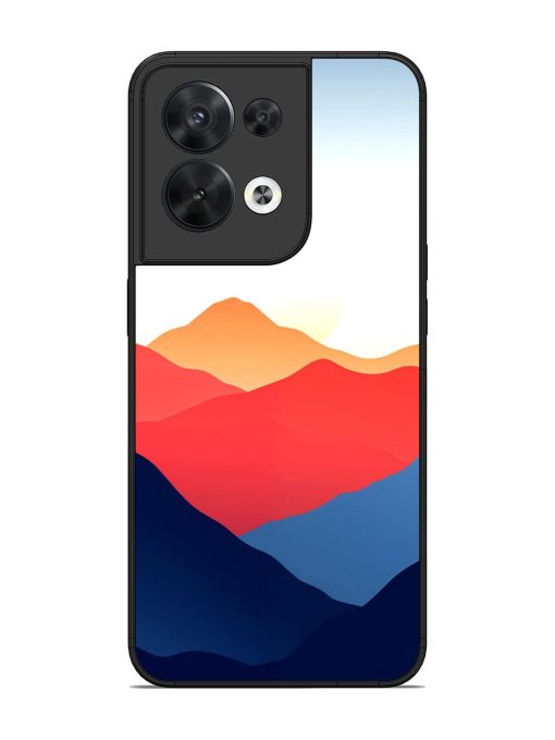 Sunset Peaks Glossy Soft Edge Case for Oppo Reno 8 (5G) Chachhi