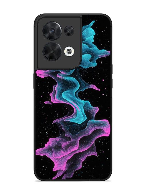 Cosmic Currents Glossy Soft Edge Case for Oppo Reno 8 (5G) Chachhi