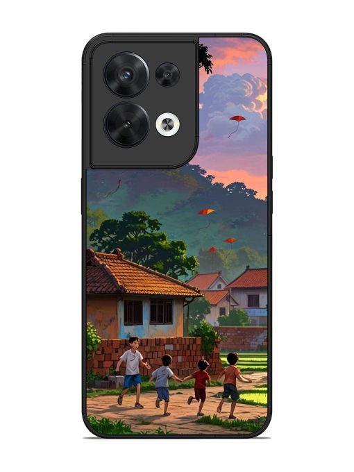 Sunset Play Glossy Soft Edge Case for Oppo Reno 8 (5G) Chachhi