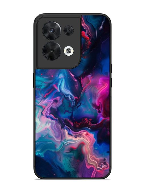 Cosmic Swirl Glossy Soft Edge Case for Oppo Reno 8 (5G) Chachhi