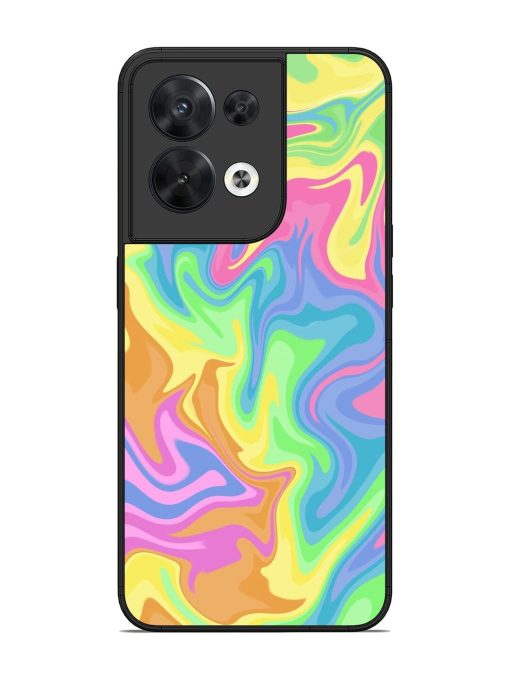 Whimsical Swirl Glossy Soft Edge Case for Oppo Reno 8 (5G) Chachhi