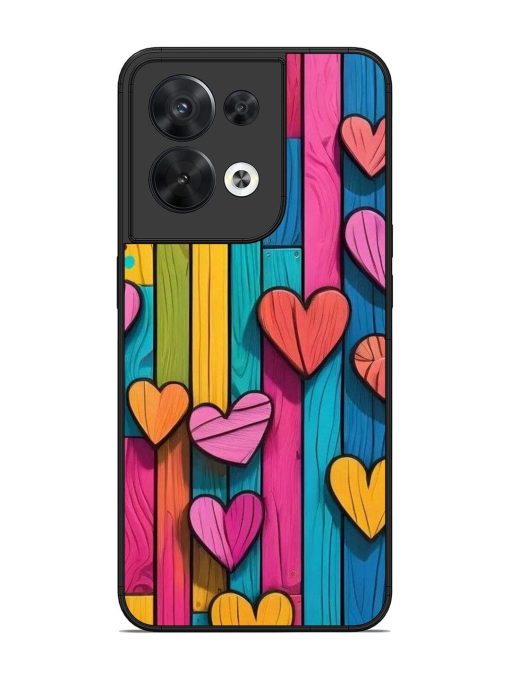 Rainbow Of Hearts Glossy Soft Edge Case for Oppo Reno 8 (5G) Chachhi