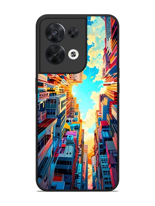 Skyward City Glossy Soft Edge Case for Oppo Reno 8 (5G) Chachhi