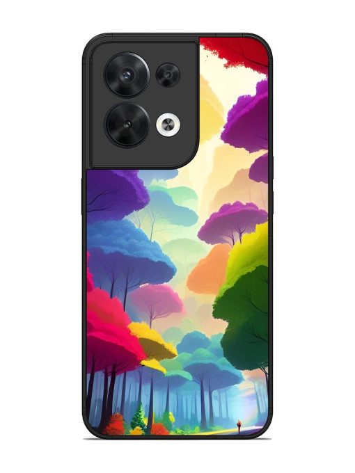 Rainbow Road Glossy Soft Edge Case for Oppo Reno 8 (5G) Chachhi