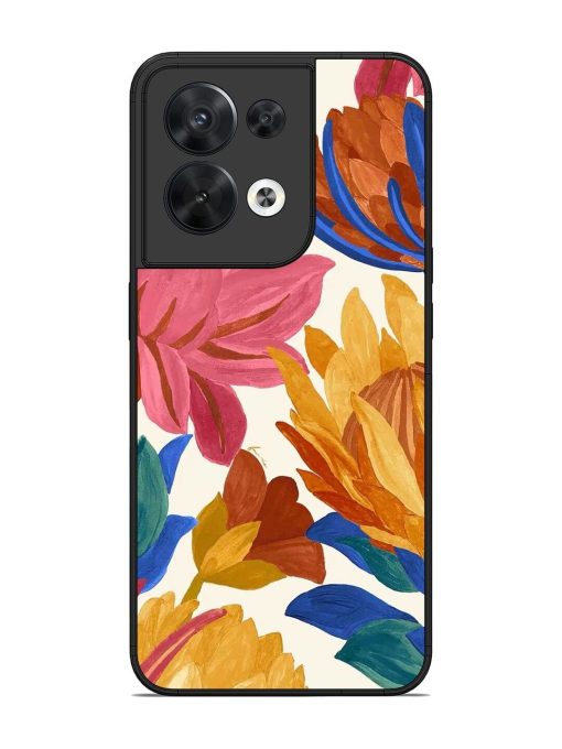 Blooming Tapestry Glossy Soft Edge Case for Oppo Reno 8 (5G) Chachhi