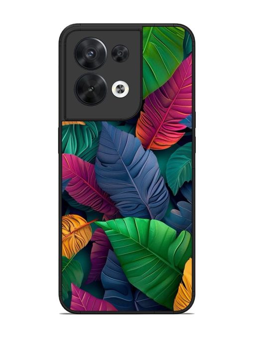 Tropical Tapestry Glossy Soft Edge Case for Oppo Reno 8 (5G) Chachhi