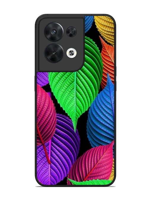 Rainbow Leaf Symphony Glossy Soft Edge Case for Oppo Reno 8 (5G) Chachhi