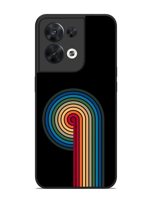 Rainbow Ripple Glossy Soft Edge Case for Oppo Reno 8 (5G) Chachhi