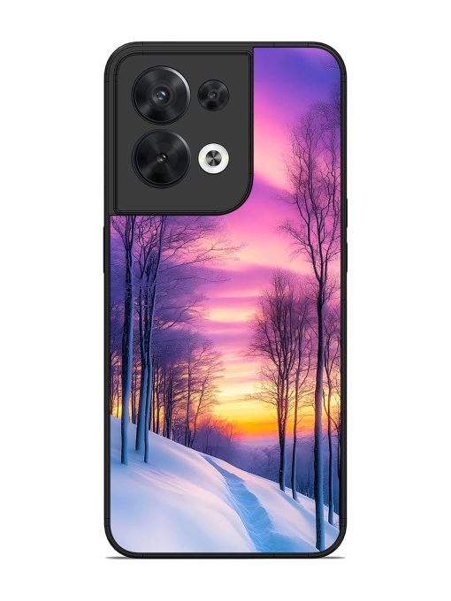 Winter'S Purple Haze Glossy Soft Edge Case for Oppo Reno 8 (5G) Chachhi