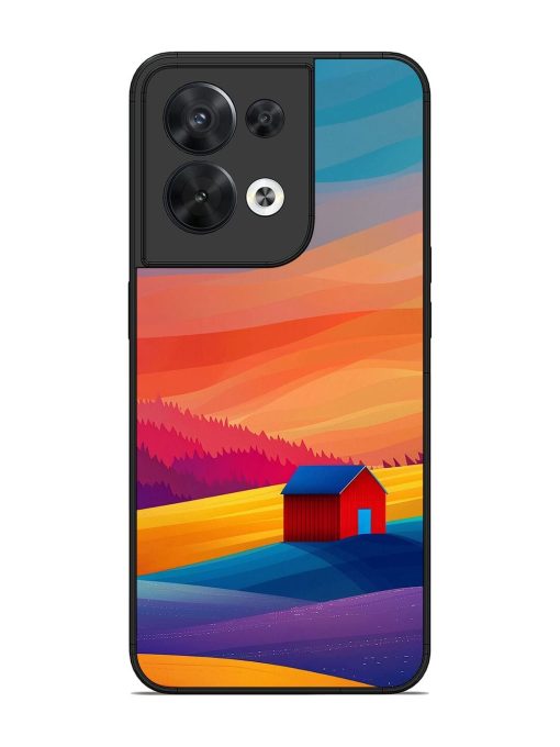 Sunset Solitude Glossy Soft Edge Case for Oppo Reno 8 (5G) Chachhi