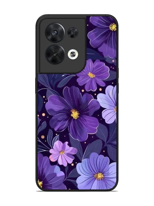 Purple Paradise Glossy Soft Edge Case for Oppo Reno 8 (5G) Chachhi