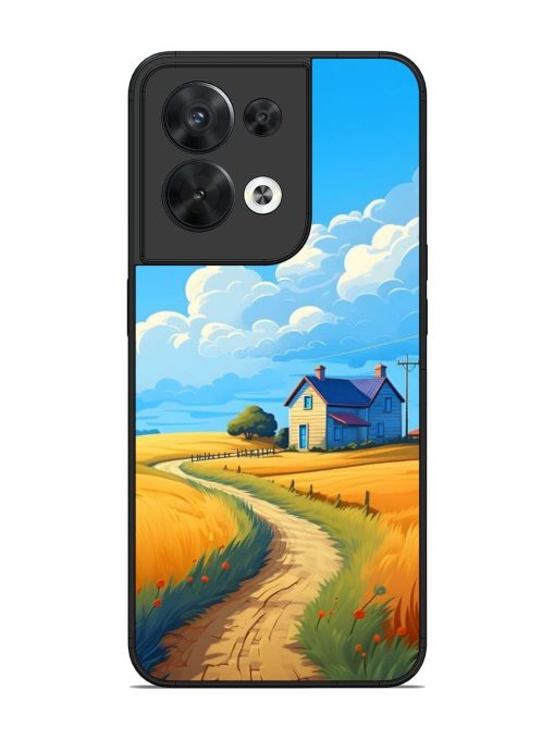 Countryside Cottage Glossy Soft Edge Case for Oppo Reno 8 (5G)