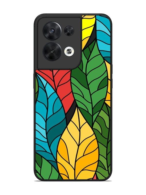 Foliage Fiesta Glossy Soft Edge Case for Oppo Reno 8 (5G) Chachhi