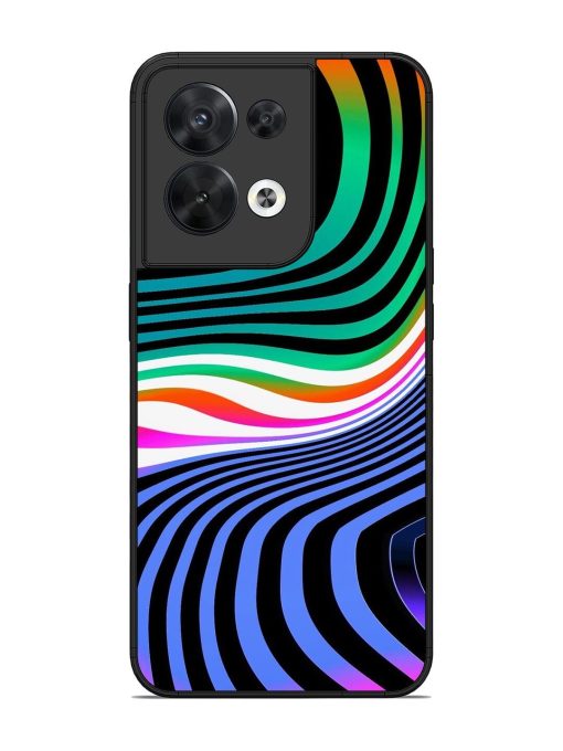 Psychedelic Waves Glossy Soft Edge Case for Oppo Reno 8 (5G) Chachhi