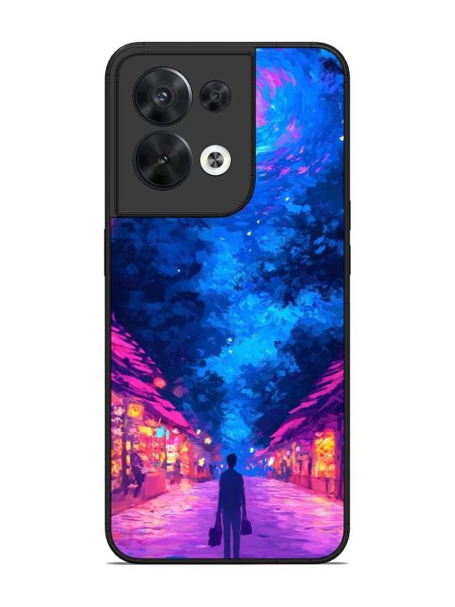 Neon Nightscape Glossy Soft Edge Case for Oppo Reno 8 (5G) Chachhi