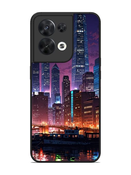 Neon Nightscape Glossy Soft Edge Case for Oppo Reno 8 (5G) Chachhi