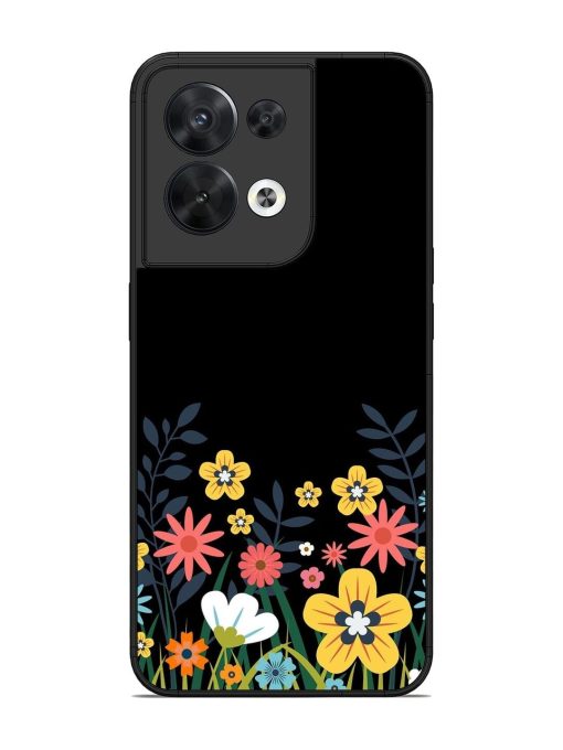 Floral Night Sky Glossy Soft Edge Case for Oppo Reno 8 (5G) Chachhi