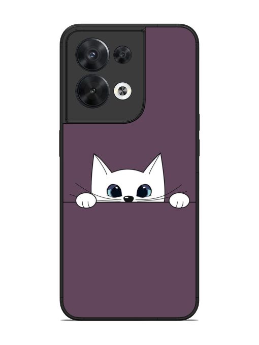 Peek-A-Boo Kitty Glossy Soft Edge Case for Oppo Reno 8 (5G) Chachhi