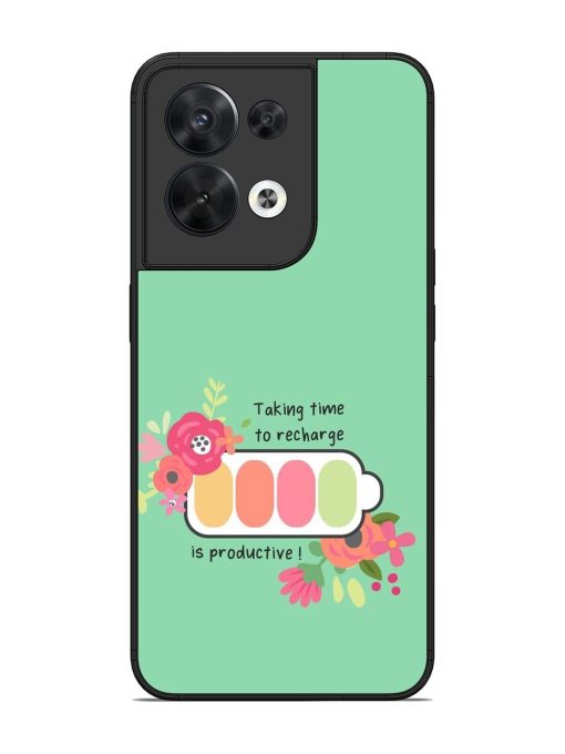 Recharge And Bloom Glossy Soft Edge Case for Oppo Reno 8 (5G) Chachhi