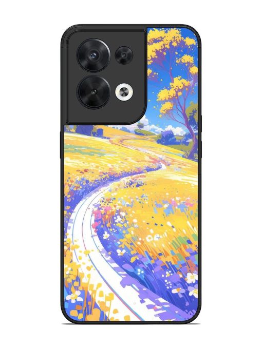 Vibrant Spring Meadow Glossy Soft Edge Case for Oppo Reno 8 (5G)