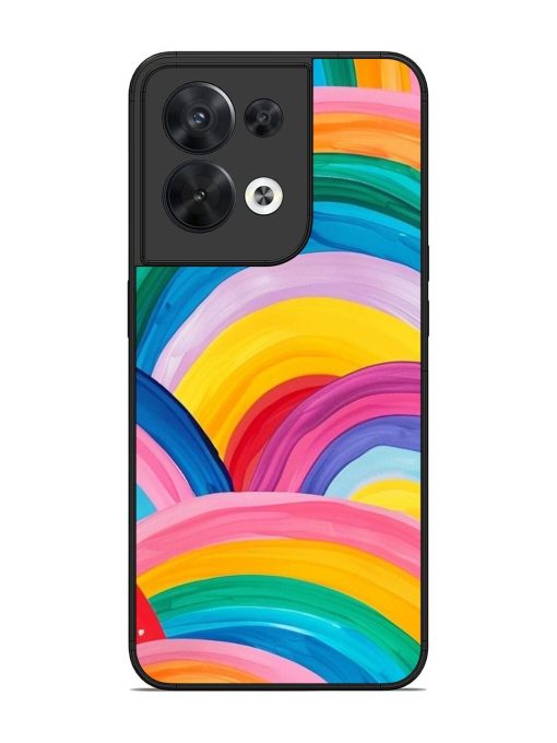 Rainbow Cascade Glossy Soft Edge Case for Oppo Reno 8 (5G) Chachhi