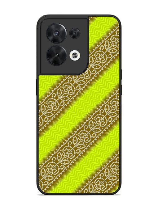 Golden Bandana Bliss Glossy Soft Edge Case for Oppo Reno 8 (5G) Chachhi