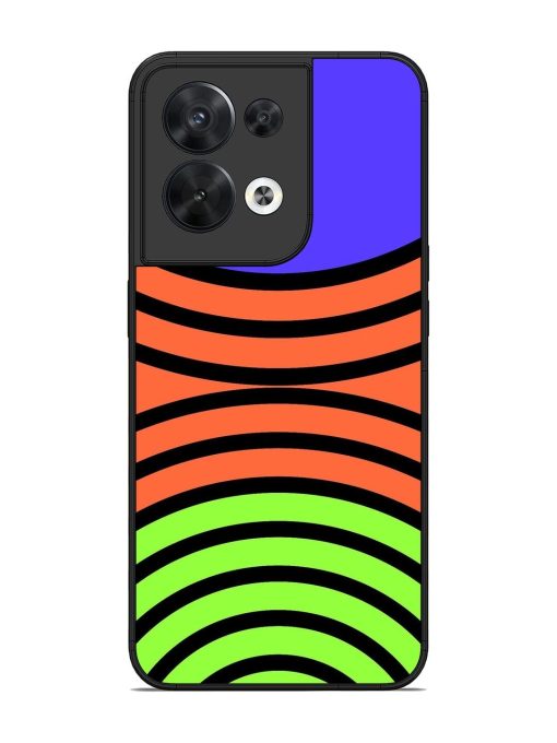 Psychedelic Stripe Symphony Glossy Soft Edge Case for Oppo Reno 8 (5G) Chachhi