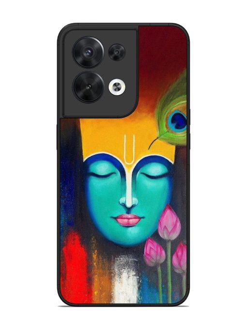 Divine Tranquility: The Face Of Krishna Glossy Soft Edge Case for Oppo Reno 8 (5G) Chachhi