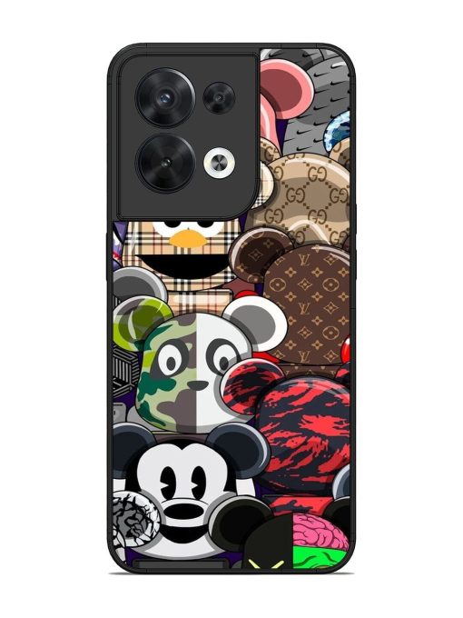 Streetwear Bearbrick Extravaganza Glossy Soft Edge Case for Oppo Reno 8 (5G) Chachhi