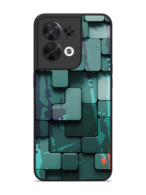 Abstract Geometric Mosaic Glossy Soft Edge Case for Oppo Reno 8 (5G) Chachhi