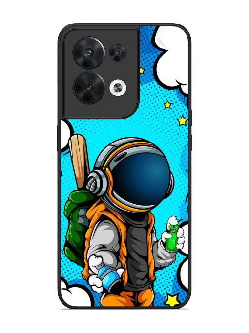 Space Graffiti Artist Glossy Soft Edge Case for Oppo Reno 8 (5G) Chachhi