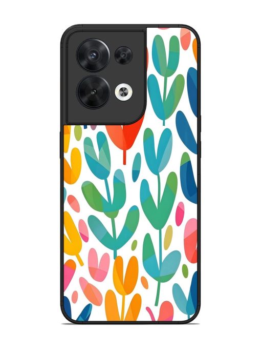 Rainbow Of Blooms Glossy Soft Edge Case for Oppo Reno 8 (5G) Chachhi