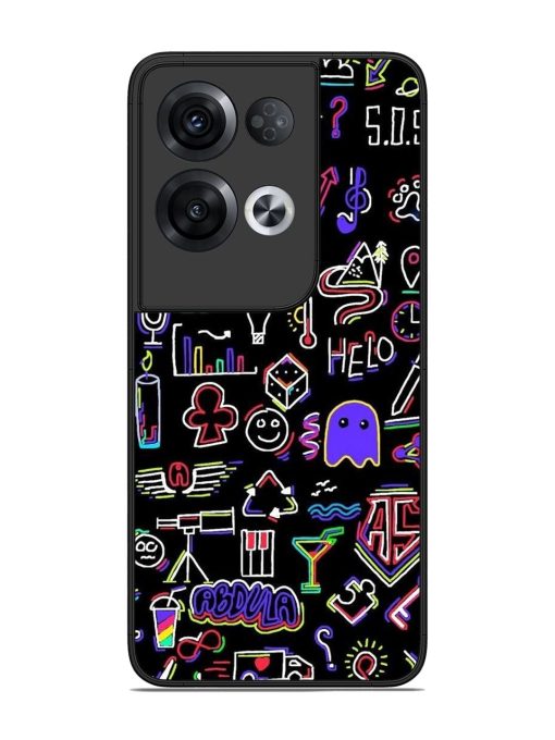 Neon Doodle Glossy Soft Edge Case for Oppo Reno 8 Pro (5G) Chachhi