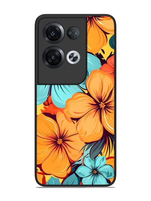 Tropical Bloom Glossy Soft Edge Case for Oppo Reno 8 Pro (5G) Chachhi