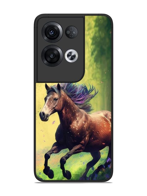 Enchanted Gallop Glossy Soft Edge Case for Oppo Reno 8 Pro (5G) Chachhi