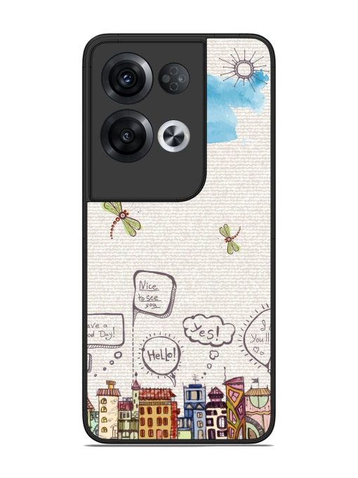 Doodle City Glossy Soft Edge Case for Oppo Reno 8 Pro (5G) Chachhi