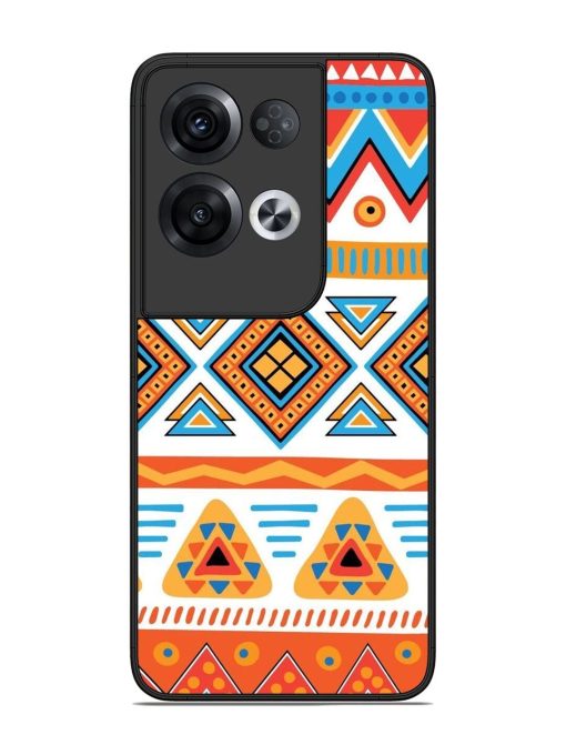 Vibrant Tribal Pattern Glossy Soft Edge Case for Oppo Reno 8 Pro (5G) Chachhi