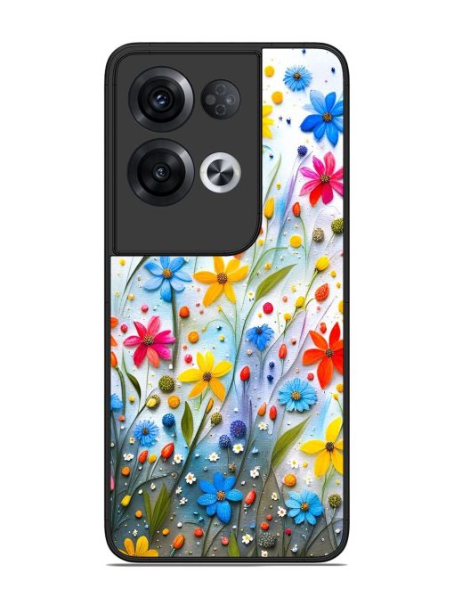 Vibrant Floral Glossy Soft Edge Case for Oppo Reno 8 Pro (5G)