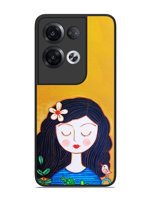 Girl Illustration Glossy Soft Edge Case for Oppo Reno 8 Pro (5G) Chachhi