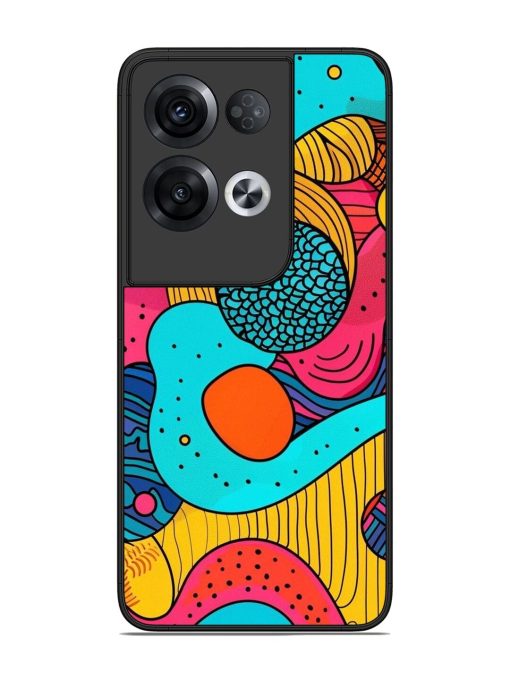 Psychedelic Patterns Glossy Soft Edge Case for Oppo Reno 8 Pro (5G) Chachhi