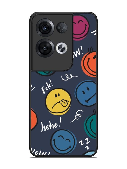 Emoticon Parade Glossy Soft Edge Case for Oppo Reno 8 Pro (5G) Chachhi