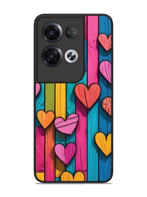 Rainbow Of Hearts Glossy Soft Edge Case for Oppo Reno 8 Pro (5G) Chachhi