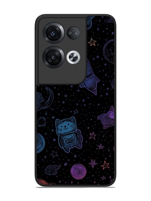 Cosmic Cat Chaos Glossy Soft Edge Case for Oppo Reno 8 Pro (5G) Chachhi