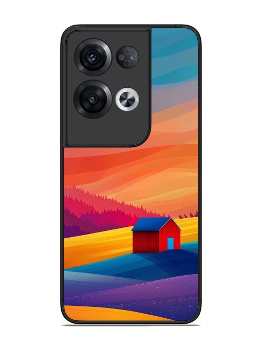 Sunset Solitude Glossy Soft Edge Case for Oppo Reno 8 Pro (5G) Chachhi