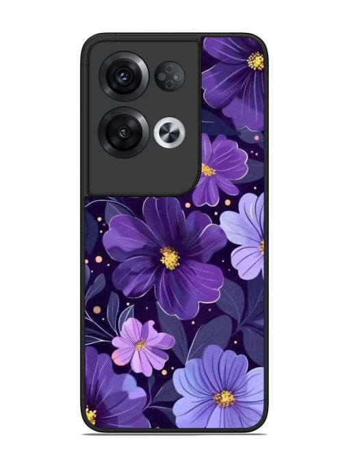 Purple Paradise Glossy Soft Edge Case for Oppo Reno 8 Pro (5G) Chachhi