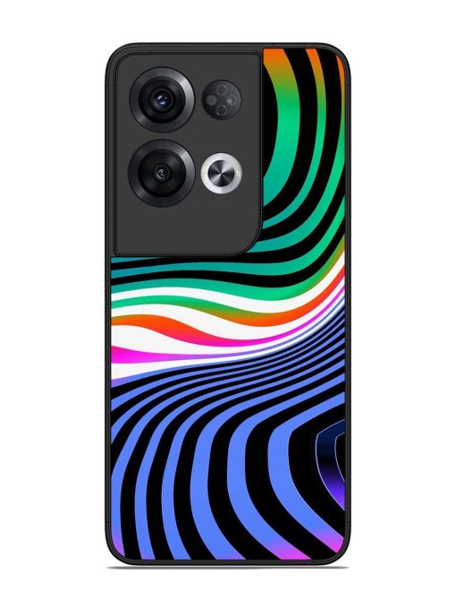 Psychedelic Waves Glossy Soft Edge Case for Oppo Reno 8 Pro (5G) Chachhi